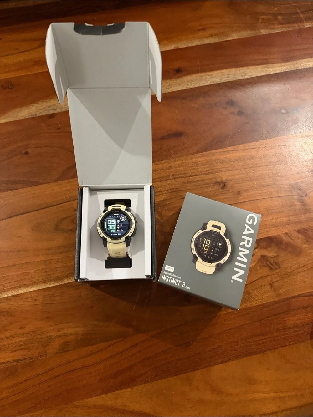 Garmin Instinct 3 Smartwatch - Sandstone Beige and Black